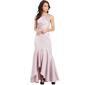 Adrianna Papell Plus Size One Shoulder Gown Dress